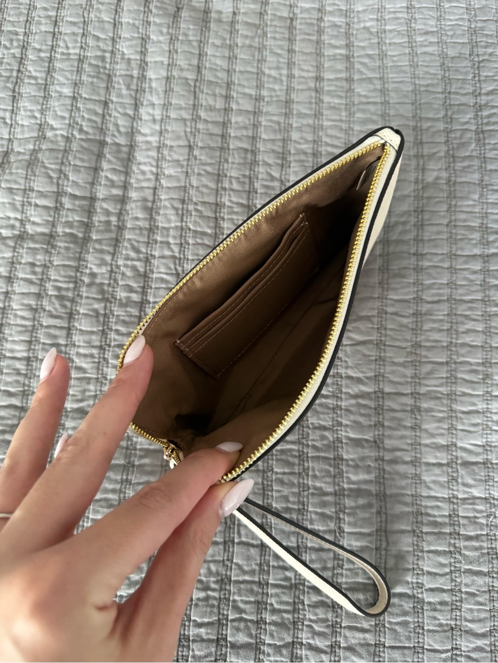 Coach Corner Zip Wristlet View 3